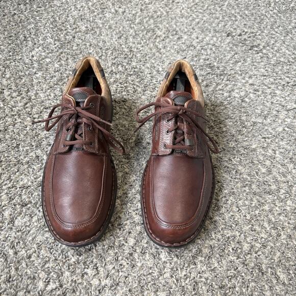 Clarks Unstructured Mens Un.Bend Oxford Shoe Brown Leather Size 13 N Comfort - Picture 4 of 13